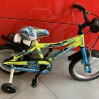 Bicicletta Bimbo Rollmar “SUPEREROE Ruota 14 Pollici”-Acciaio -1 Velocità Colore Gialla-Azzurro