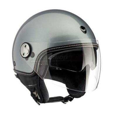 Casco Demy-Jet Helmo “EOS ”Taglia XL Colore Argento Lucido