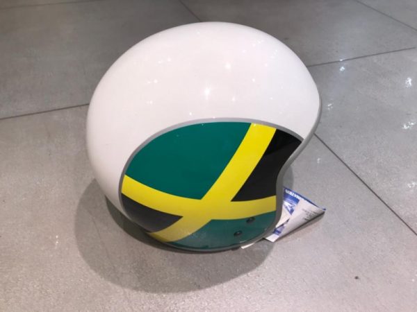 Casco Jet Originale P-Xential Colore Bianco Bandiera BRASILE Lucido Taglia L