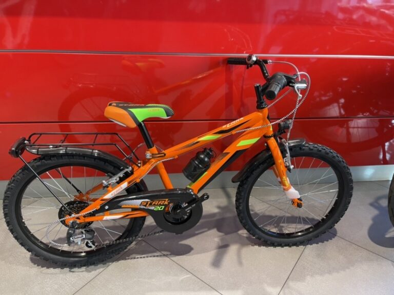 biciclette bambino 20 pollici nera e arancio