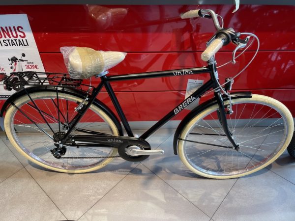 Bicicletta City-Bike “Brera Unica 28“ Uomo Alluminio 6 V Misura 54 colore Nero Opaco
