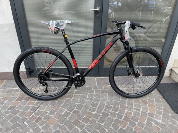 Bicicletta Mtb 29“Olympia Drake Cougar Disc ”Alluminio 27 V Alivio Mix  40/30/22 Telaio Misura XL Nera-Rossa