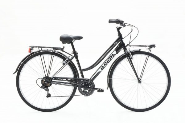 Bicicletta City-Bike “Brera KING“ Donna Acciaio 18 V Misura 46  colore Nera-Bianca- ,NUOVO
