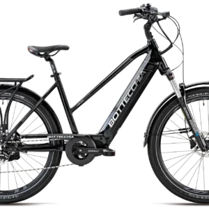 Bicicletta NEW E-Bike BOTTECCHIA  "BE 27 CROSSOVER TRK LADY 2023'" 28  POLLICI Motore Oli SPORT 85 NM Centrale Batteria 900 wh  Alluminio Donna Nera Lucida