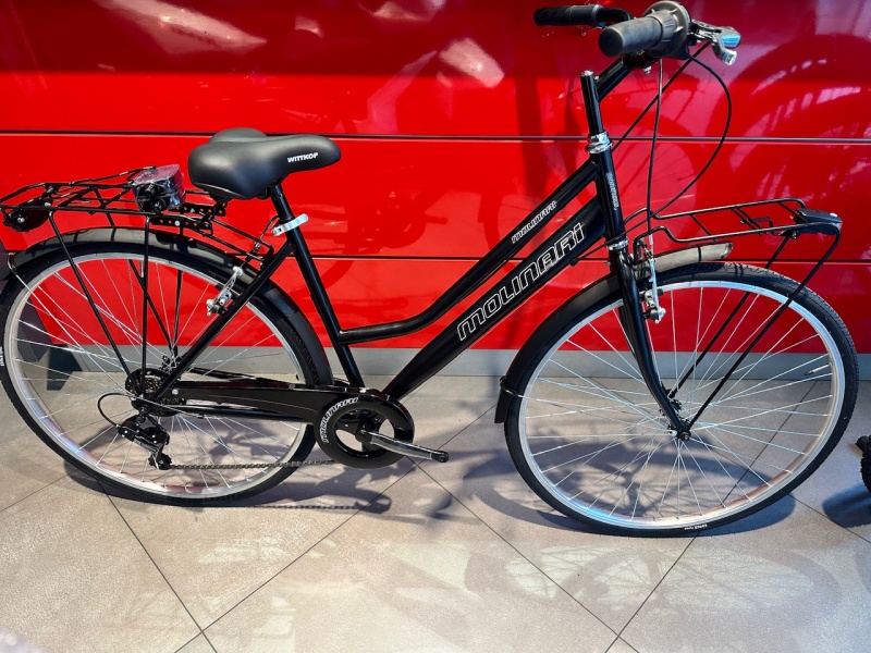 Bicicletta City-Bike “By Molinari “ Donna Acciaio  6 V Taglia 43 colore Nera  Lucida
