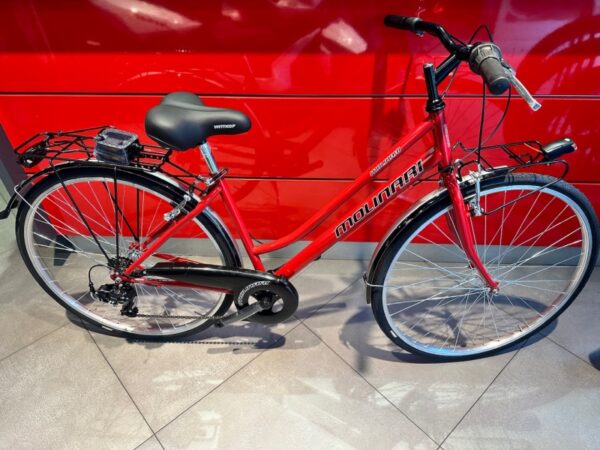 Bicicletta City-Bike “By Molinari “ Donna Acciaio  6 V Taglia 43 colore Rossa Lucida