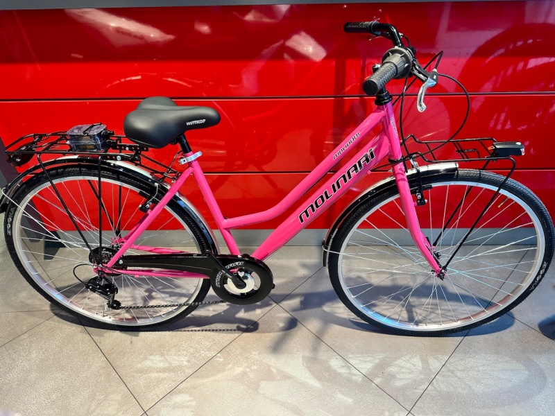 Bicicletta City-Bike “By Molinari “ Donna Acciaio  6 V Taglia 43 colore Fucsia Lucido