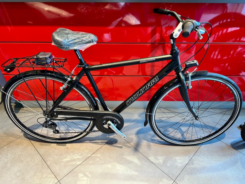 Bicicletta City-Bike “By Molinari “ Uomo Alluminio 6 V Taglia 50 colore Nera Opaca