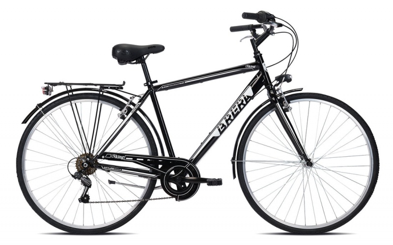 Bicicletta City-Bike “Brera KING“ Uomo Acciaio 6 V Misura 48  colore Nera-Bianca  ,NUOVO