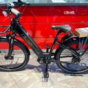 Bicicletta E-Bike Olympia "New Magnum 700 Modello 2025 Motore Oli 68 Nm Batteria LG 720Wh “Alluminio Donna Colore 26 Crema-Nera Opaca