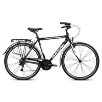 Bicicletta City Bike “ Brera STYLO  21 Velocita’ “,Misura Telaio 54 Alluminio UOMO Colore Nero Lucido-Bianco