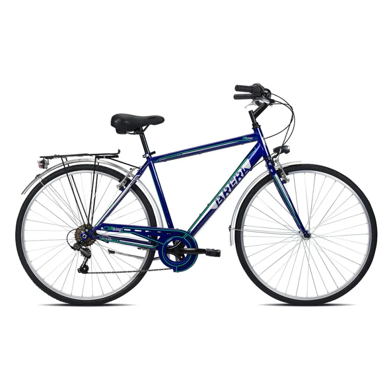 Bicicletta City-Bike “Brera KING“ Uomo Acciaio 6 V Misura 58 colore Blu-Verde ,NUOVO