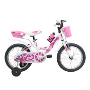 Bicicletta Bimba  Brera" FLORA” Ruota 14 Cambio 1 Velocita’ Colore Bianco