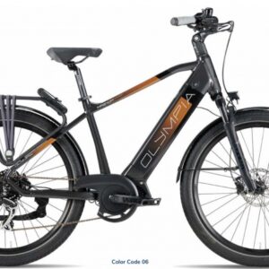 Bicicletta E-Bike Olympia "New Magnum 700 Modello 2025 Motore Oli 68 Nm Batteria LG 720 Wh “Alluminio uomo  Colore 06 Nera-Marrone