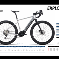 Bicicletta Mtb  E-Bike Olympia Gravel Olympia EXPLORER EDGE 630Wh Alluminio Motore Oli Edge  90 Nm Batteria 630 Wh Wh Taglia M-L-Grigia Lucida