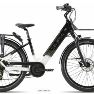 Bicicletta E-Bike Olympia "Roadster 2025 Comfort 700 “ Batteria 580Wh Alluminio Donna Colore Bianca-Nero,NUOVA