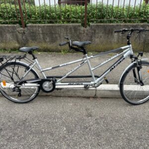 Bicicletta Tandem Atala Alluminio Uomo Acciaio  7  V Taglia 47 Anteriore-42 Posteriore colore Argento-Nero  Opaca, NUOVO