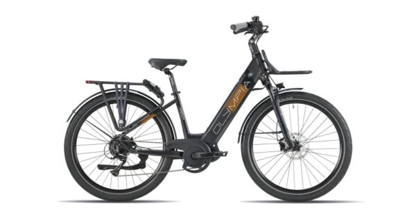 Bicicletta E-Bike Olympia "New Magnum 700 Modello 2025 Motore Oli 68 Nm Batteria LG 720Wh “Alluminio Donna Colore Nera Opaca-Marrone, NUOVA